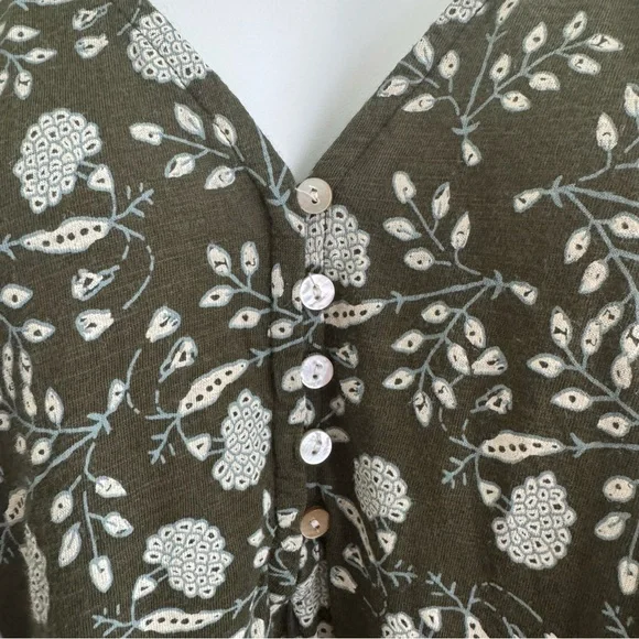 Lucky Brand Green Floral Print Tank Top - Sz 3X - Picture 4 of 8